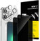 NEW'C 2 x Sichtschutz für iPhone 13 Pro Max für Panzerglas (6,7 Zoll) und 2x Kamera Panzer Schutz Glas Kameraschutz für iPhone 13 Pro Max (6,7 Zoll) -28 Grad verbesserter Sichtwinkel