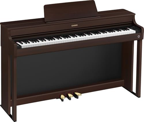 Casio CELVIANO AP-300 Digital Piano with 88 Weighted Keys, 19 Tones, 40W Speaker System, Bluetooth/MIDI Audio, USB, Rosewood Finish (AP-300BN)