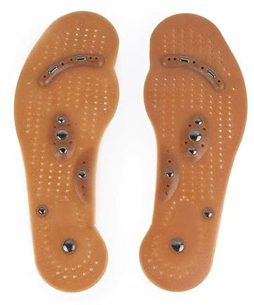 Ortorex - Magnetische Akupressur-Massage-Einlagen (L(40-45),1 Paar braun)