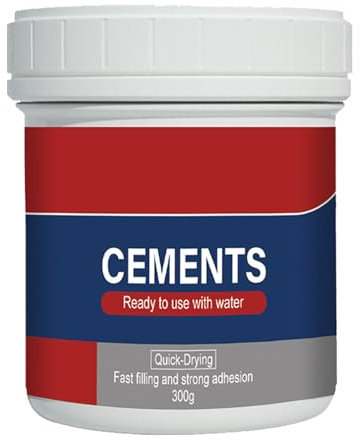Cement Ready Mixed, Cement Crack Repair, 300g Concrete Mix Bundle For Fence Post Repair, Waterproof Crack Filler, Concrete Cracks Seal, Weather-Resistant Cements Filler For Driveways, Pool Decks
