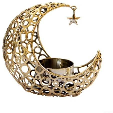Mond-Kerzenhalter, perfekte Ergänzung für Ihr Zuhause oder Ihre Veranstaltung (Gold)