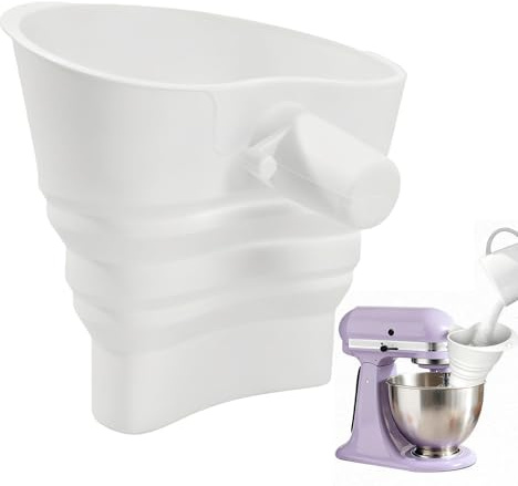 Flour Funnel Stand Mixer - Silicone Pouring Funnel for Flour Sugar, Dry Ingredient Filling Tool, Easy-Pour Design for Dough, Water, Oil, Jam, Flexible Baking Accessory, High-Performance Kitchen Tool