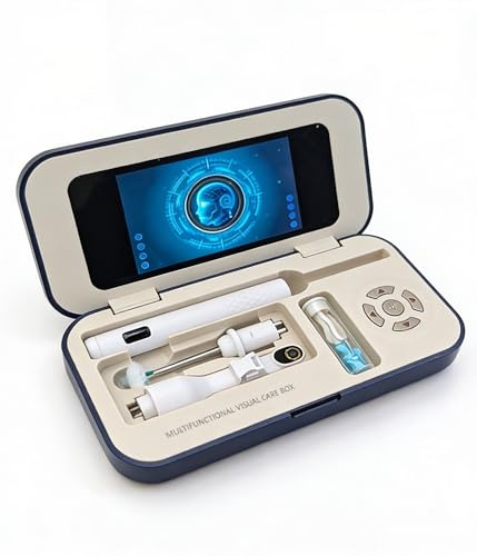 AudiPure-Ear Wax Removal Tool - 3.97” HD Built-in Screen - No App Needed - 1080P HD Camera Otoscope- IP67 Waterproof - Multipurpose Inspection kit for Ear Skin & Oral - Safe for Adults and Kids