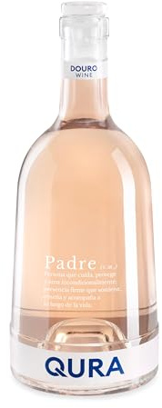 QURA Botella Vino Rosado DOC Douro | Estuche con Etiqueta Personalizada Padre | Regalo Original Día del Padre | Regalos para Hombre