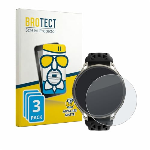 BROTECT Entspiegelungs Schutzglas für Amazfit Cheetah 2 Pro (3 Stück) Schutzfolie Glas Matt [Extrem Kratzfest 9H, Anti-Reflex, Anti-Fingerprint]