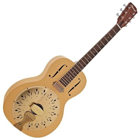 Hartwood Elektro-Resonator-Gitarre, Butterscotch | Retro-Resonator mit Moderner Spielbarkeit, Fichtendecke und Ahornkorpus, Mini-Humbucker für Reiche Töne, Butterscotch