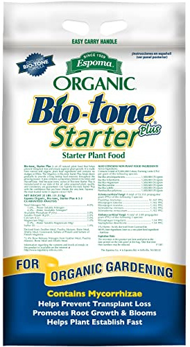 Espoma Organic Bio-Tone Starter Plus 4-3-3 Natural & Organic Starter Plant Food with Both Endo & Ecto Mycorrhizae; 25 lb. Bag; The Ultimate Starter Plant Food