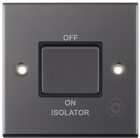 BLACK NICKEL 3 POLE FAN ISOLATOR SWITCH DSL408