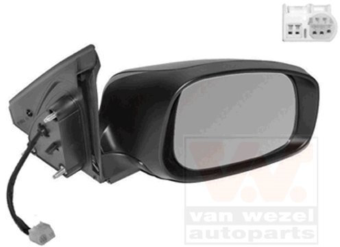 VAN WEZEL 5222808 Außenspiegel Seitenspiegel Seitenrückspiegel Komplettspiegel konvex für elektr.Spiegelverstellung beheizbar rechts