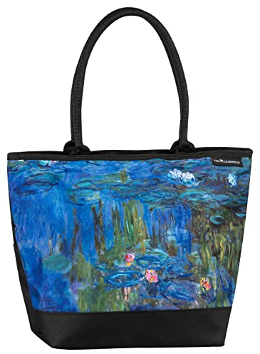 VON LILIENFELD Handtasche Claude Monet Seerosen Kunst Motiv Shopper Maße L42 x H30 x T15 cm Strandtasche Henkeltasche Büro