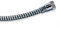 TATAY Manguera de Ducha Loop Reforzado, 2M, Flexo de PVC, Rosca Universal G 1/2, Negro Cromado