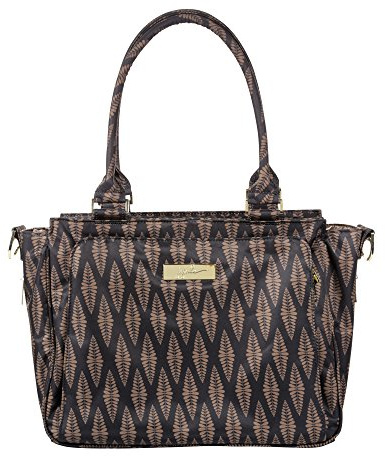 Ju-ju-be waschmaschinenfeste Handtasche mit Wickelunterlage - schwarz/braun