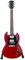 ACDC Mini Guitar Gifts - Angus Young Miniature Guitar Replica, Miniature Guitar Model - Guitar Ornament for Rock Fans - Red Cherry, Solid Mahogany Wood, 25.4 CM