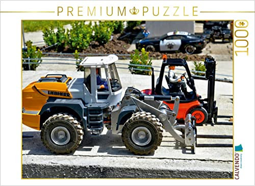 CALVENDO Puzzle Radlader und Stapler 1000 Teile Puzzle quer | 1000 Teile Lege-Größe 64 x 48 cm Foto-Puzzle für glückliche Stunden