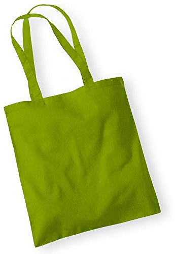 Westford Mill - Baumwoll-Tragetasche mit langen Henkeln / Apple Green, One