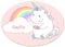 Türschild mit Namen Emilia und Einhorn-Motiv in Pastell-Optik für Mädchen | Kinderzimmer-Schild