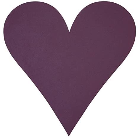 Glasuntersetzer Herz (13x13cm) Nupo Leder - LindDNA, Farbe:Plum
