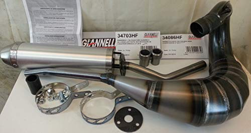 Giannelli 34086HF + 34703HF - Pot d'échappement complet Hom Enduro 2T en aluminium pour Fantic Motor Enduro 50 de 2018