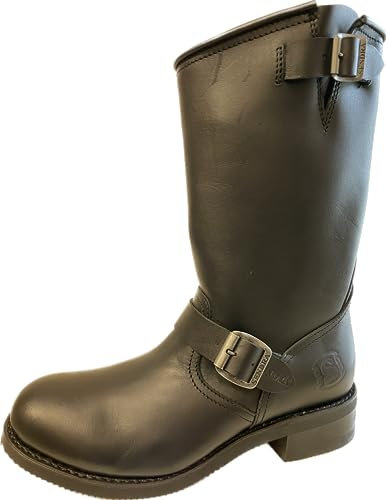 Sendra 2944 Stivali da motociclista, colore nero, unisex, con borsa per il trasporto in grassetto Roy Dunn's, Nero , 41 EU