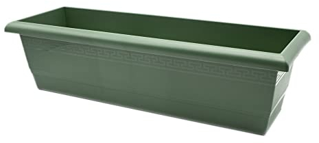 CABLEPELADO Jardinera plástico, Jardinera para balcón, Macetero Rectangular, Maceta Rectangular, Apto balcón, jardín, Patio, Interior o Exterior, 60 cm Ancho x 16.5 cm Altura, Plástico, Verde