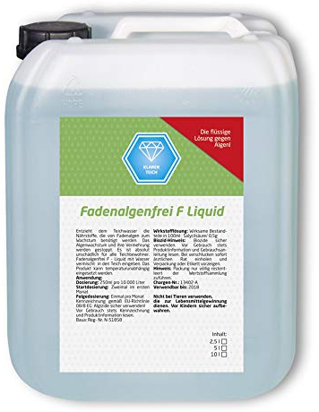 Koi Company Eliminador de algas filamentosas F • Eliminador de algas filamentosas de 5 l • Destructor de algas para estanque sin fosfatos