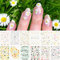 Kalolary Sunflower Daisy Nail Stickers, 12 Sheets 3D Sunflower Blossom Flowers Nail Art Self-Adhesive DIY Nail Decal