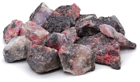 LAVISA Wasserstein Mischung | Premium Edelsteine für Edelsteinwasser | echte unbehandelte Natursteine, Rohsteine und Kristalle | Energiesteine, Heilsteine und Mineralsteine für Trinkwasser (Rhodonit)