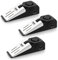 Lot de 3 butées de porte avec alarme de sécurité de 120 dB - Dispositif de sécurité pour voyage, appartement, hôtel et maison