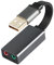 GINTOOYUN USB 2.0 Dual Channel Externer Soundkarten-Adapter, flaches Band, USB externes Stereo-Soundkarten-Kabel mit 3,5 mm Lautsprecher-/Kopfhörer- und Mikrofonbuchsen für Laptops,Kopfhörer usw.