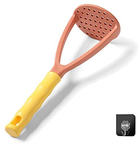 FUYTERY schiacciapatate in plastica manuale cibo verdura strumenti da cucina complementari (Rosa)