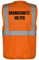 Fassbender-Druck WARNWESTEN - Sicherheitsweste ORANGE mit Taschen und Reißverschluss nach EN ISO 20471 zertifiziert - Warn Weste für BRANDSCHUTZHELFER - Unisex mit hochwertigem Reflektorstreifen