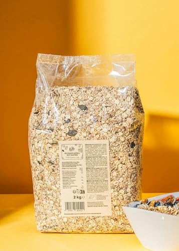 KoRo - Muesli de base bio aux graines 2 kg - Pour votre petit-déjeuner - Avec des flocons d'avoine, des graines de lin et plus - Sans sucre ajouté - Sans noix