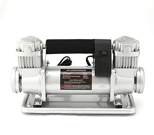 Jieotwice Doppelzylinder Luftpumpe Aus Metall Hochleistungs Fahrzeugluftpumpe Hochdruck Luftpumpe 480W 150-200PSI(24V)