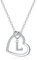 TINGN Geschenke für Mädchen - Halskette Damen Silber Herz Kette Geschenk Kette mit Buchstaben L Geschenk für Frauen Personalisierte Geschenke für Mädchen 6 7 8 9 10 Jahre Herz Silber Halskette Kinder