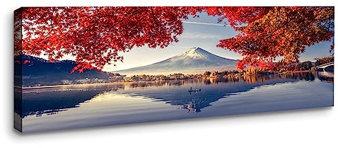 Visario Leinwand Bild fert gerahmt 120x40 cm Japan Fujiyama 5761