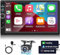 Radio para automóvil con Apple Carplay y Android Auto - Radio para automóvil con Pantalla táctil HD de 7 Pulgadas, Bluetooth y Mirror Link, EQ/FM/SWC/AUX/USB + cámara Trasera
