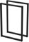 2 x Pieds de Table en Métal Type - U | Pied de Table en Profilés 40x20mm | Pieds de Table, Banc de Bureau, Meubles, Industriel, Cadre de Table Loft (500x720mm Black)
