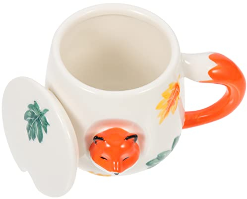 GaRcan Taza de café de cerámica, Linda Taza para el Desayuno, café, Jugo, Taza de té Caliente, Taza de Sopa de Leche expreso, Zorro (Color: Zorro) (Zorro)