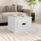 AUVYI Couchtisch mit Schublade Weiß 50x50x35 cm Holzwerkstoff Sofatisch Sideboard Wohnzimmertisch Beistelltisch mit Schublade Chautschtisch
