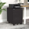 Makika Rollcontainer abschließbar mit Schubladen 39x50x60 cm - mit 5 Rollen und Hängeregistratur - Aktenschrank Bürocontainer Standcontainer Büroschrank Rollschrank Schubladenkommode Schwarz