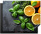 KitchenYeah© Herdabdeckplatte Einteilig Induktionsmatte Küche Abdeckung Ceranfeld Herd Abdeckplatte Deko Vinyl Matte Aufrollbar Obst - Grau - Konkret - Orange - Pflanzen - 65x52 cm