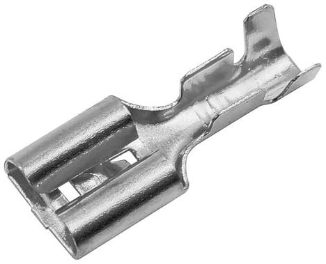 100x Pack Terminales tipo Faston Hembra 6,3mm (16-14), para Crimpar, sin Funda