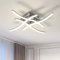 Dorlink Deckenlampe LED Modern, Deckenlampe Schlafzimmer 24W 2160LM, Lampe Wohnzimmer 4500K, Art Deco Wellen Esstischlampe, 4 Lichter Flurlampe Decke, Silber LED Deckenlampe für Küche, Ø45CM