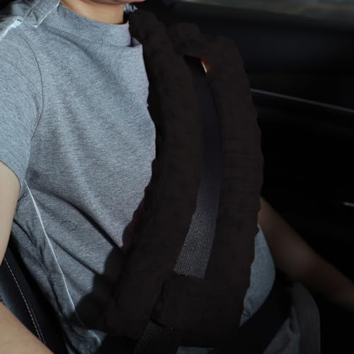 Wumimi Mastectomy Pillow Post Surgery Seat Belt Pillow Cushions Pads Protector for Breast Cancer Port Pacemaker Heart Surgery C-Section Recovery (Black-Dot)