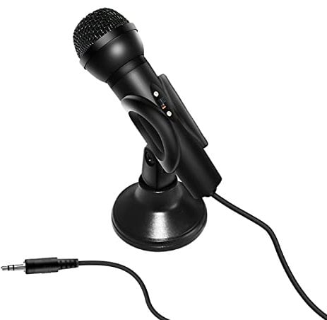 Fcnjsao Microphone With Stand, 200cm Cable, Condenser Handheld, Karaoke Singing, Speech, Wedding, Auxiliary Connectivity