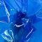 ONEART | Blau Transparentes Vinyl-Stoff 91×135 cm, Mehrzweck- 0.3 mm Klares Wasserdicht TPU-Gewebe Meterware für Nähen Handwerk und Heimdekor