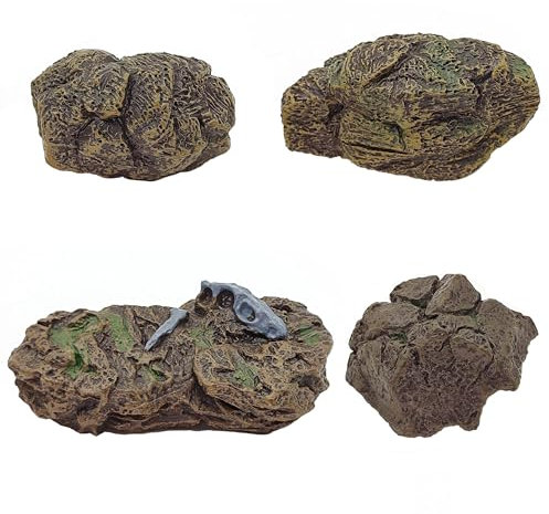 HAOBIN 4 Stück Künstliche Felsen miniatur felsen Simulierte Mini Felsen Mini Garten felsen Miniatur Gartenzubehör Ornamente zur Dekoration von Miniatur Feengärten, Miniatur Landschaftsbau