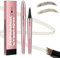 Microblading Eyebrow Pen-2024 New Magic Eyebrow Pencil with 4 Fork Tip for Natural-Looking Hair-Like Defined Brows, Long-Lasting for 24 HR Wear, Waterproof Eyebrow Pen - Light Brown