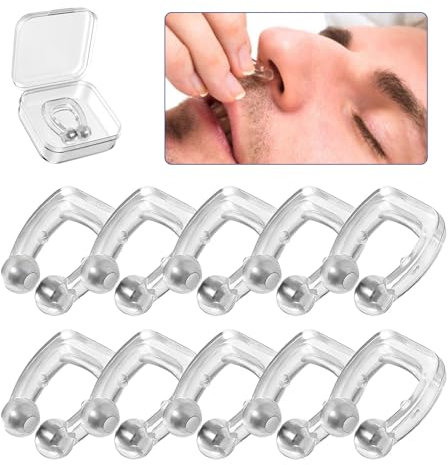 Clip Nasal Magnético,Chmiss Mejora La Respiración Nariz Clip,10 Piezas Dispositivos Anti Ronquidos Clip,Dilatadores Nasales,Para Los Ronquidos Y Mejora De Su Descanso
