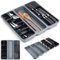 orion group Range-couverts - Organiseur de tiroir - Gris - 40 x 40 cm
